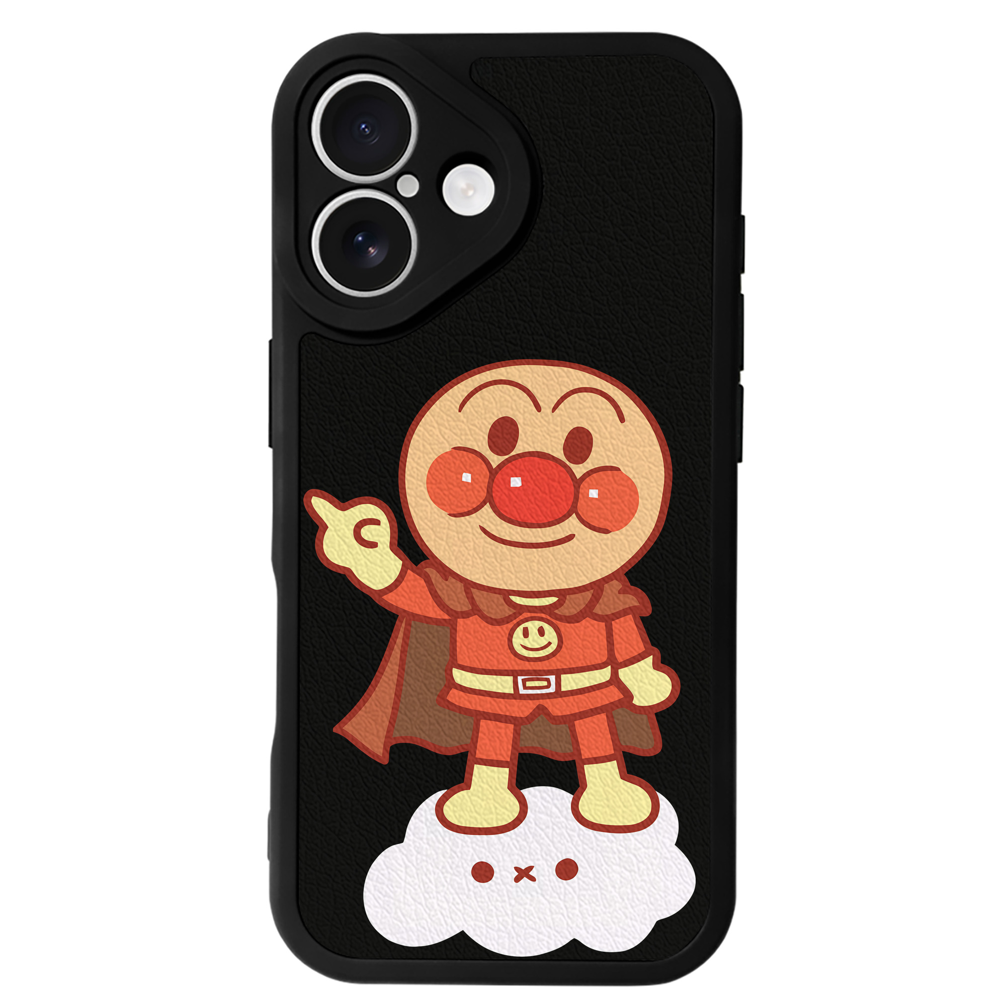 （画像用） アンパンマン Anpanman 【iPhone 16シリーズ対応】シリコンスマホケース（レザー調） 材質：シリコン